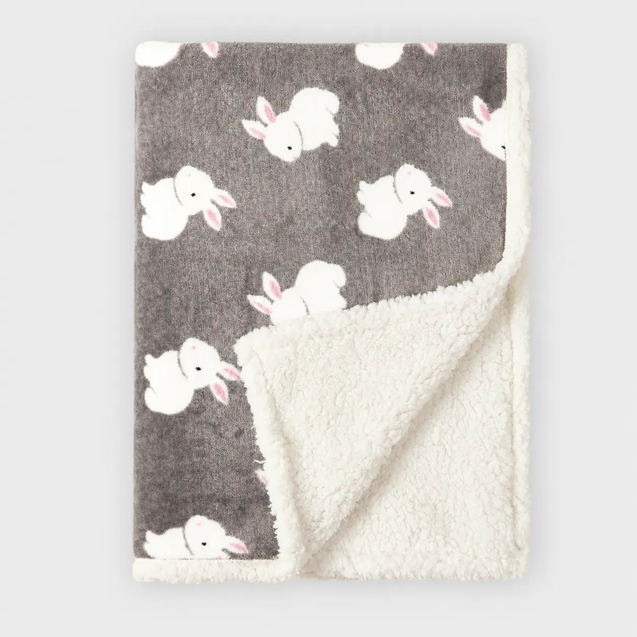 Couverture Polaire Lapin - Hiver 75×100 cm Berceau des Rêves Nid d'ange hiver