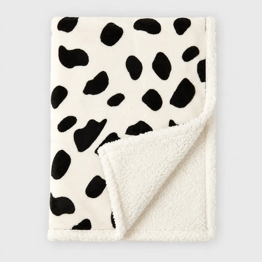 Couverture Polaire Vache - Hiver 75×100 cm Berceau des Rêves Nid d'ange hiver