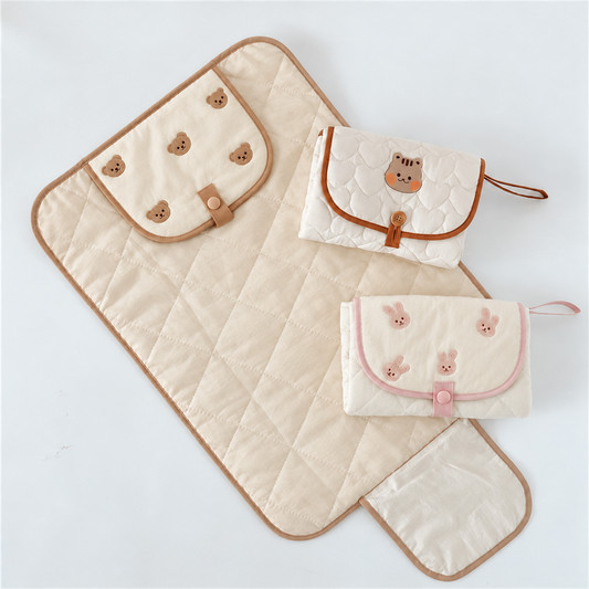 Tapis à langer nomades Ourson, Lapin et Chaton